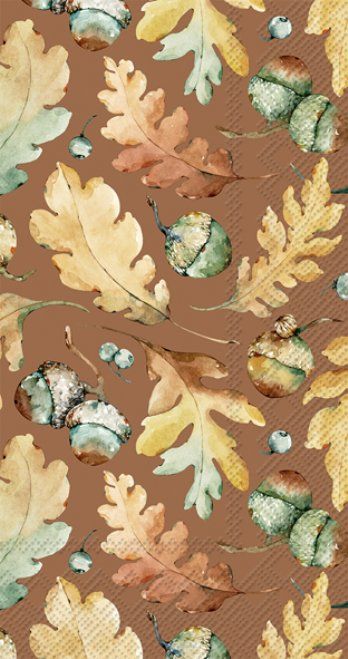 salg af Buffetserviet, acorns and leaves brown