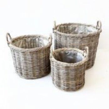 salg af Rattan kurv, Ø24 cm.