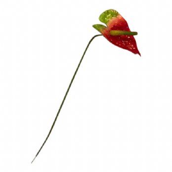 salg af Kunstig rød anthurium, 35 cm. - kunstige blomster